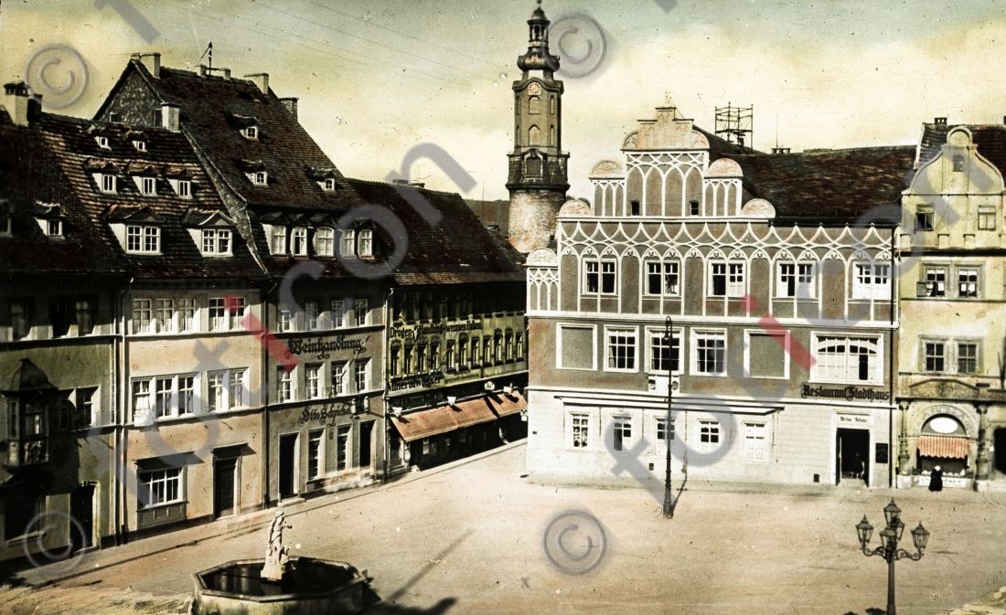 Marktplatz in Weimar | Market Square in Weimar - Foto simon-156-062.jpg | foticon.de - Bilddatenbank für Motive aus Geschichte und Kultur